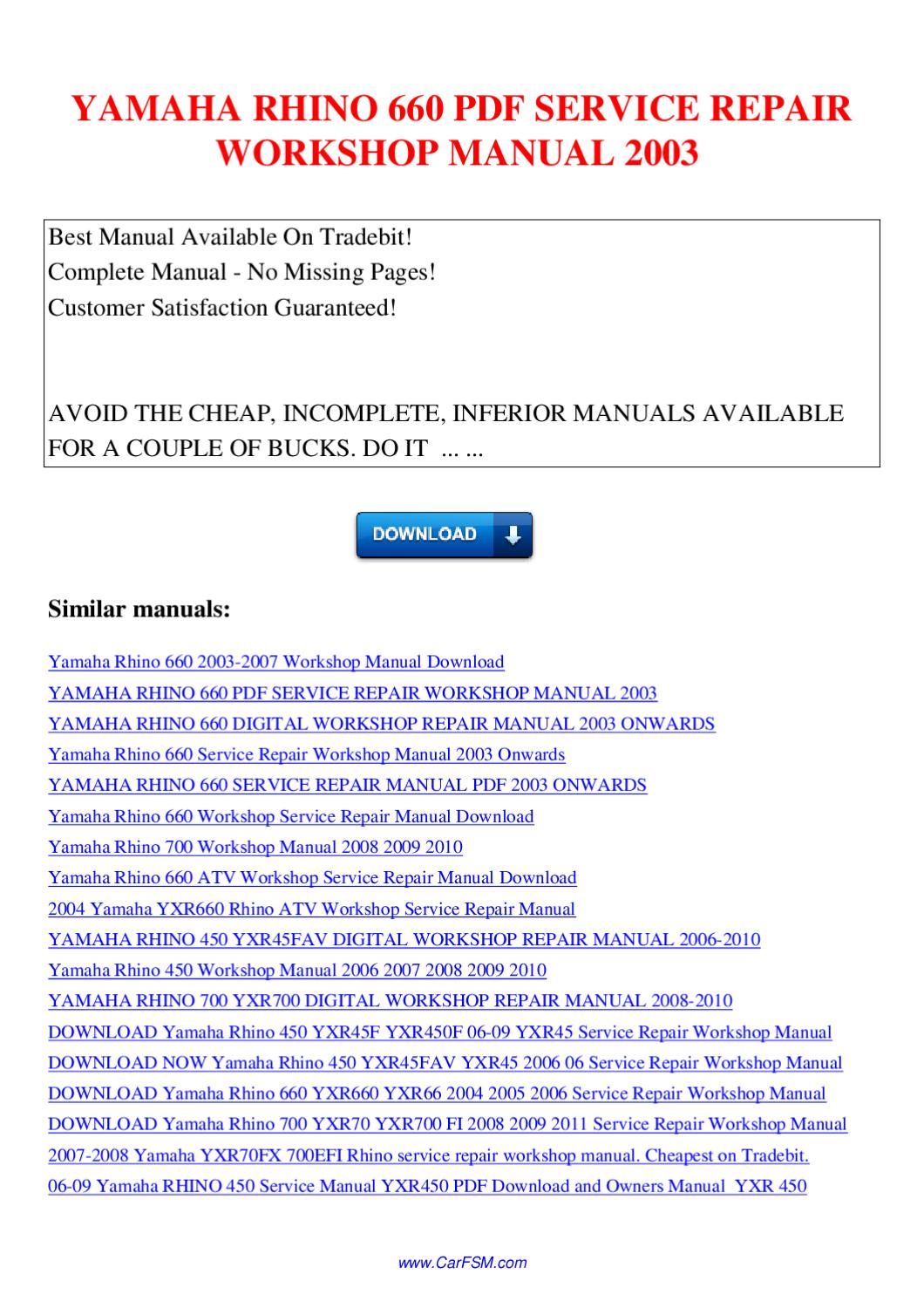 Grizzly 660 Repair Manual Download